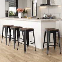 Industrial Bar Stools Counter Stools You ll Love Wayfair